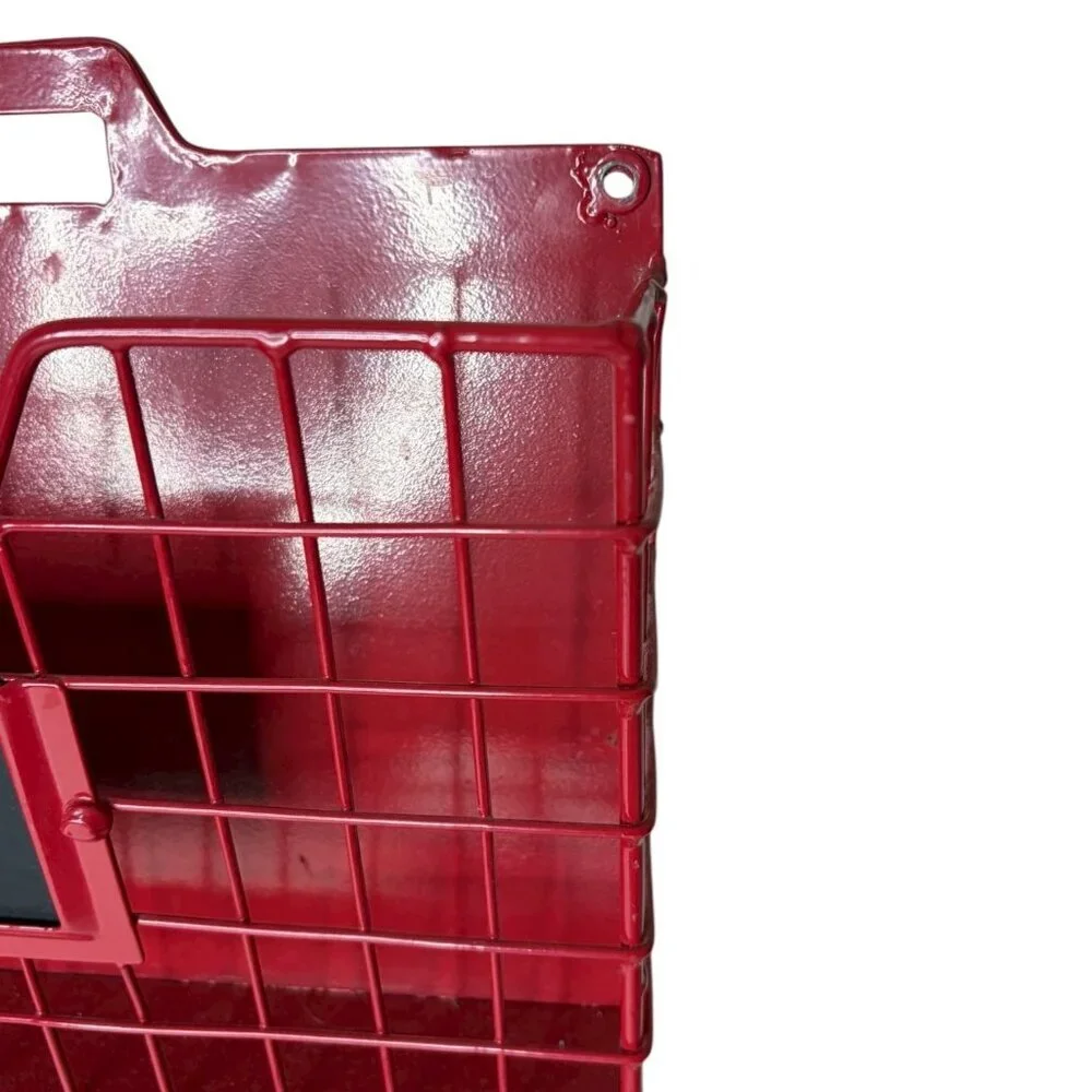 Metal Wall Hanging Storage Basket Book Holder Red